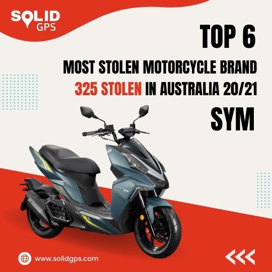 Top 6 Most Stolen Motorcycle Brand is SYM