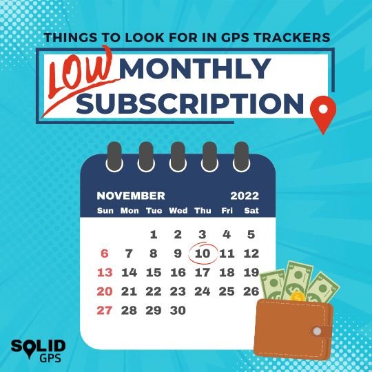 Low Monthly Subscription in a GPS Tracker