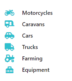 Different Vehicles you can track
