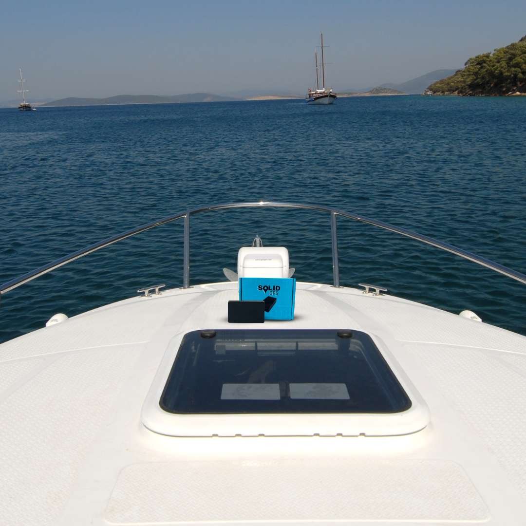 Boat with GPS tracker