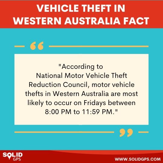What day & time a vehicle theft occur in western australia