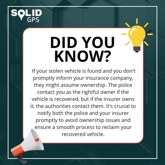Fact about stolen vehicle recovery