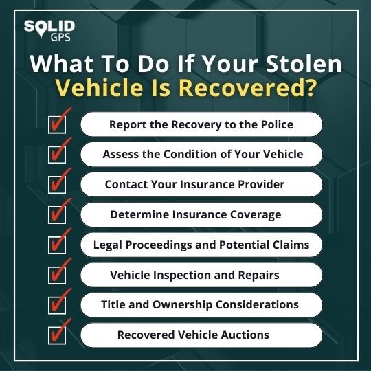 Steps to Do If Your Stolen Vehicle is Recovered