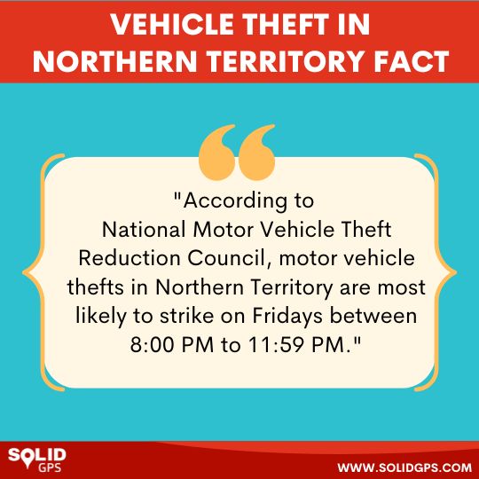 What day & time a vehicle theft occur in northern territory