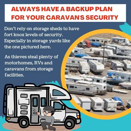 Always Have a Backup Plan for Caravan Security Infographic reminding you to have a backup plan for your caravan’s security
