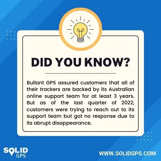 Fact About the Bullant GPS Tracker Infographic showing a fact about the Bullant GPS Tracker