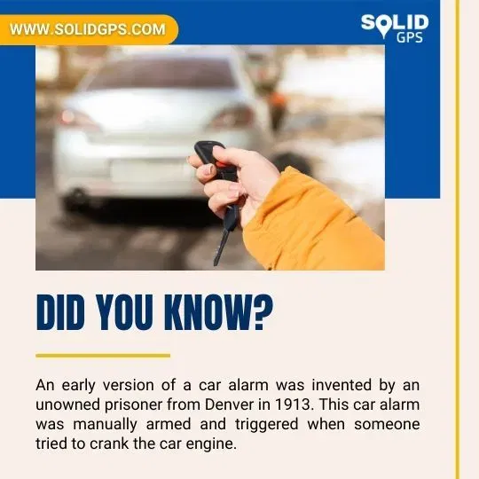 Did You Know? Car Alarms Infographic showing a did-you-know fact about car alarms