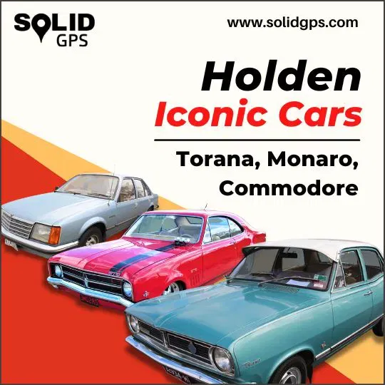 Holden Iconic Cars – Torana, Monaro, Commodore Infographic showing iconic Holden cars: Torana, Monaro, and Commodore