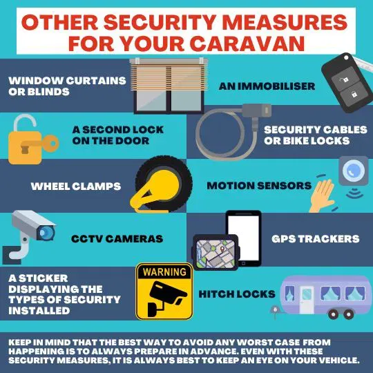 Other Security Measures for Your Caravan Infographic showing other security measures for your caravan