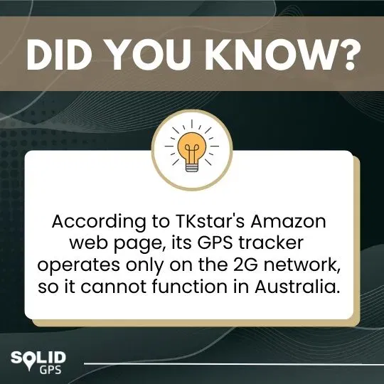 TKSTAR GPS Tracker Fact Infographic showing a fact about TKSTAR GPS trackers