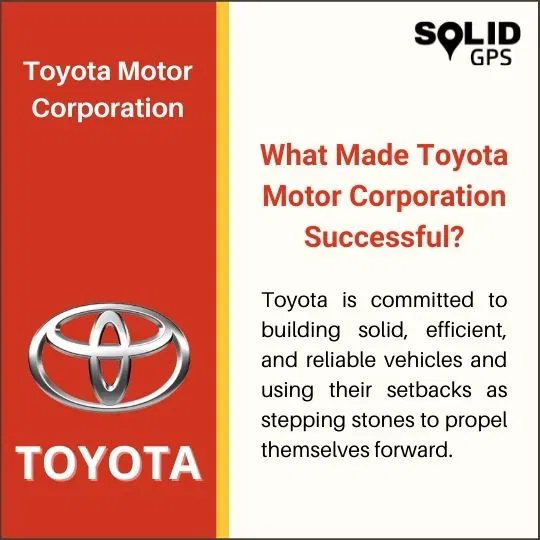 Infographic explaining what made Toyota Motor Corporation successful