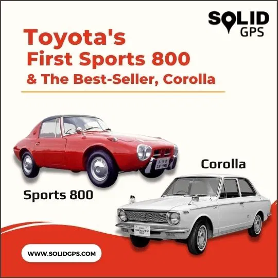 Infographic showing Toyota’s Sports 800 and Corolla models